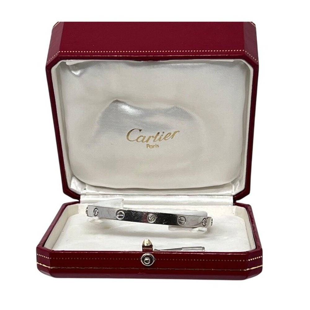 Cartier Love Bracelet 18K White Gold 6 Diamonds B6035417 Box and Screwdriver - Picture 4 of 5